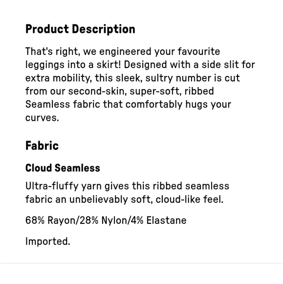 Fabletics High-Waisted Ribbed Seamless Skirt - Picture 3 of 5